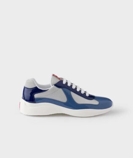 Prada America’s Cup Patent Leather and Technical Fabric Sneakers – Aviation Blue/Ink