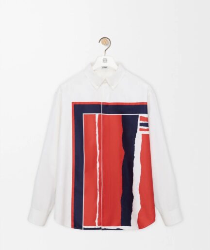Loewe Cotton Long-Sleeve Shirt- Red/Multicolour
