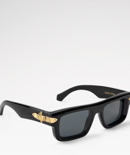 Louis Vuitton Lock Square Sunglasses- Black/Gold